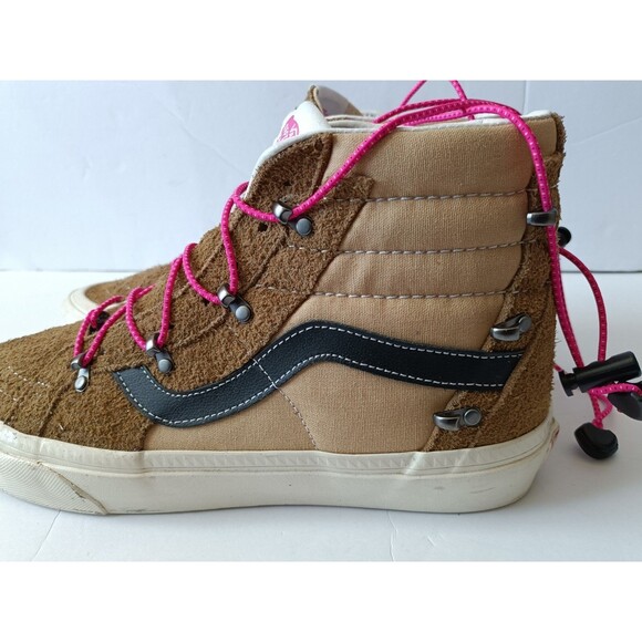 Vans Sk8-Hi Echo DX Shoes Men's 10 Hairy Suede Brown Beige - Picture 5 of 9